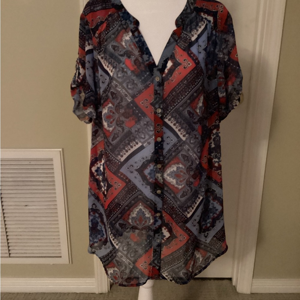 Women's Multicolor Patterned Blouse